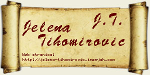 Jelena Tihomirović vizit kartica